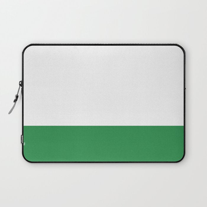    Color Block Green and White Laptop Sleeve Gallery Image 1