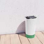    Color Block Green and White Travel Mug Gallery Image 4