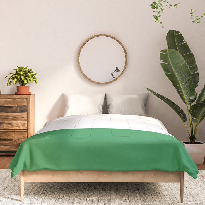    Color Block Green and White Comforter Gallery Image 3