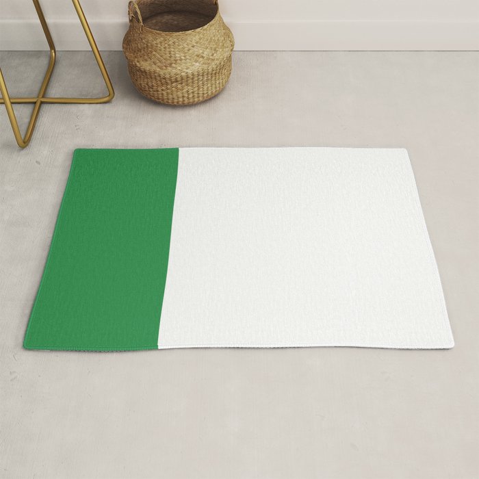    Color Block Green and White Rug Gallery Image 1