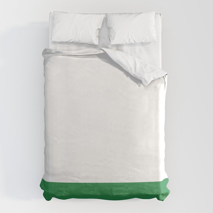    Color Block Green and White Duvet Cover Gallery Image 6