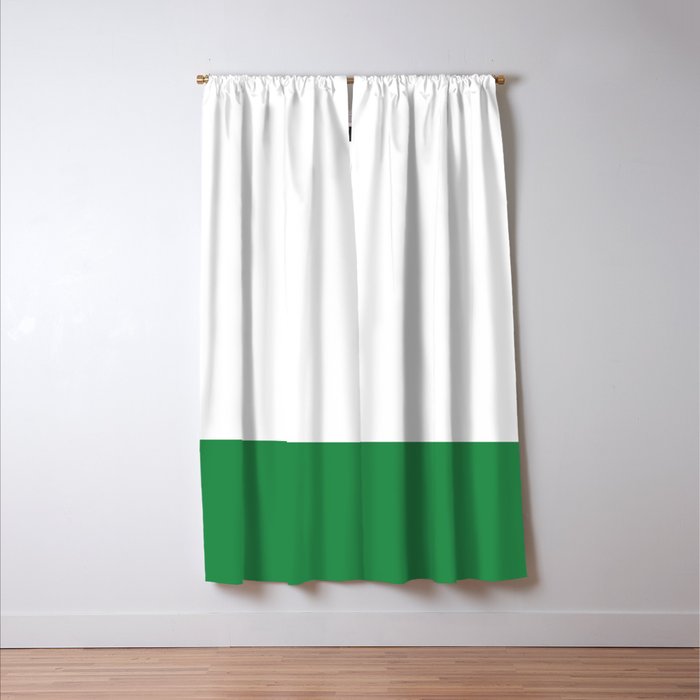    Color Block Green and White Window Curtain Gallery Image 3