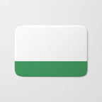    Color Block Green and White Bath Mat Gallery Image 1