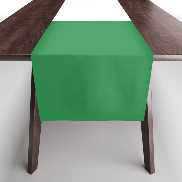    Color Block Green and White Table Runner Gallery Image 1