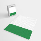    Color Block Green and White Jigsaw Puzzle Gallery Image 2