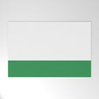    Color Block Green and White Welcome Mat Gallery Image 1