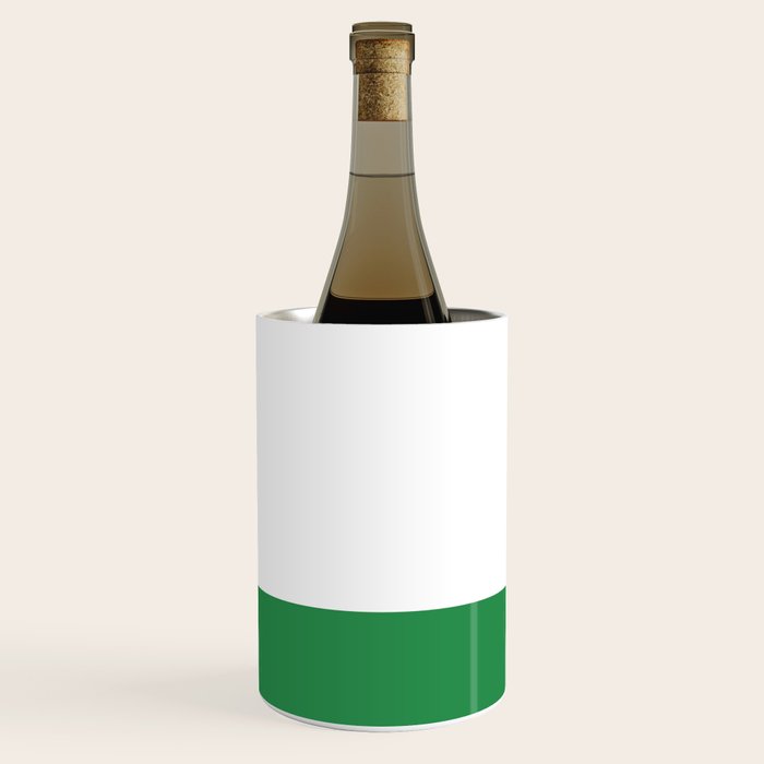    Color Block Green and White Wine Chiller Gallery Image 1