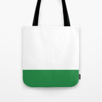    Color Block Green and White Tote Bag Gallery Image 1