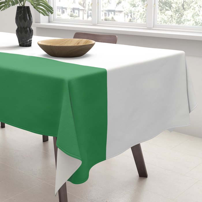    Color Block Green and White Tablecloth Gallery Image 3