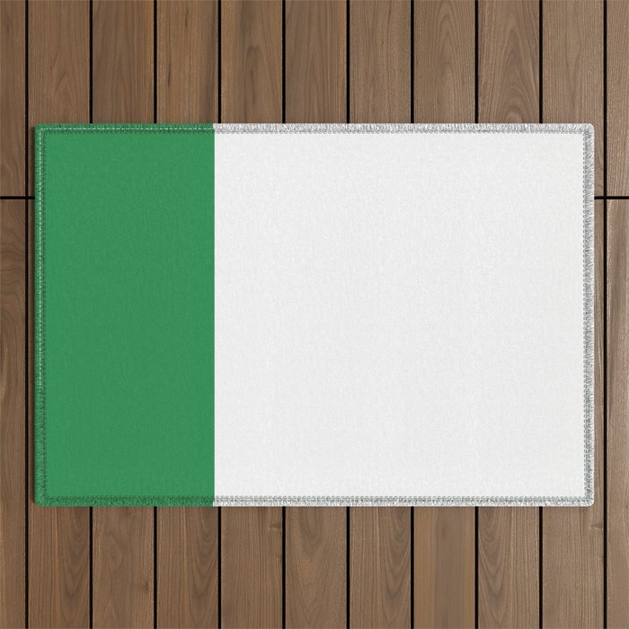    Color Block Green and White Outdoor Rug Gallery Image 1