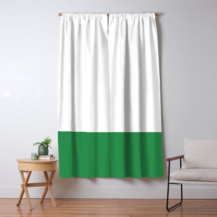    Color Block Green and White Window Curtain Gallery Image 5