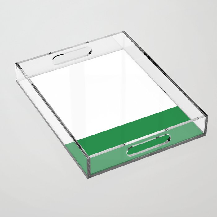    Color Block Green and White Acrylic Tray Gallery Image 1