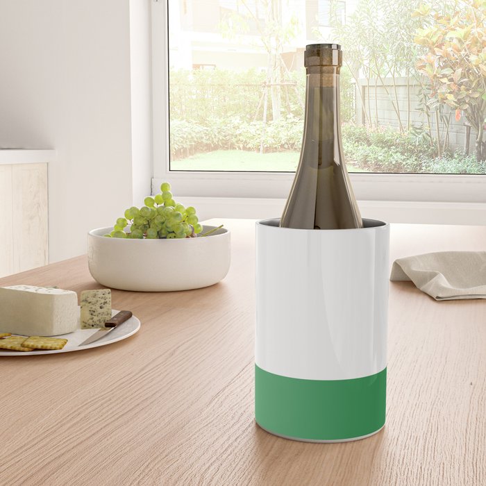    Color Block Green and White Wine Chiller Gallery Image 4