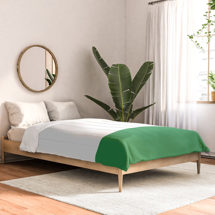    Color Block Green and White Comforter Gallery Image 2