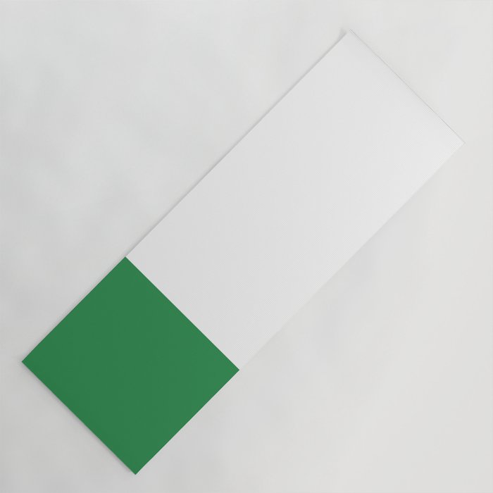   Color Block Green and White Yoga Mat Gallery Image 1