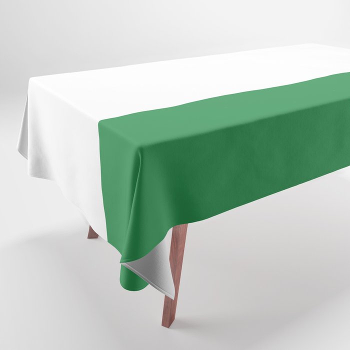    Color Block Green and White Tablecloth Gallery Image 1