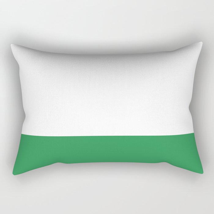    Color Block Green and White Rectangular Pillow Gallery Image 1