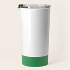    Color Block Green and White Travel Mug Gallery Image 3