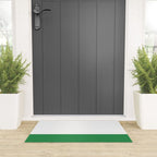    Color Block Green and White Welcome Mat Gallery Image 3