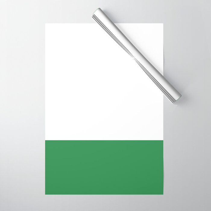    Color Block Green and White Wrapping Paper Gallery Image 1