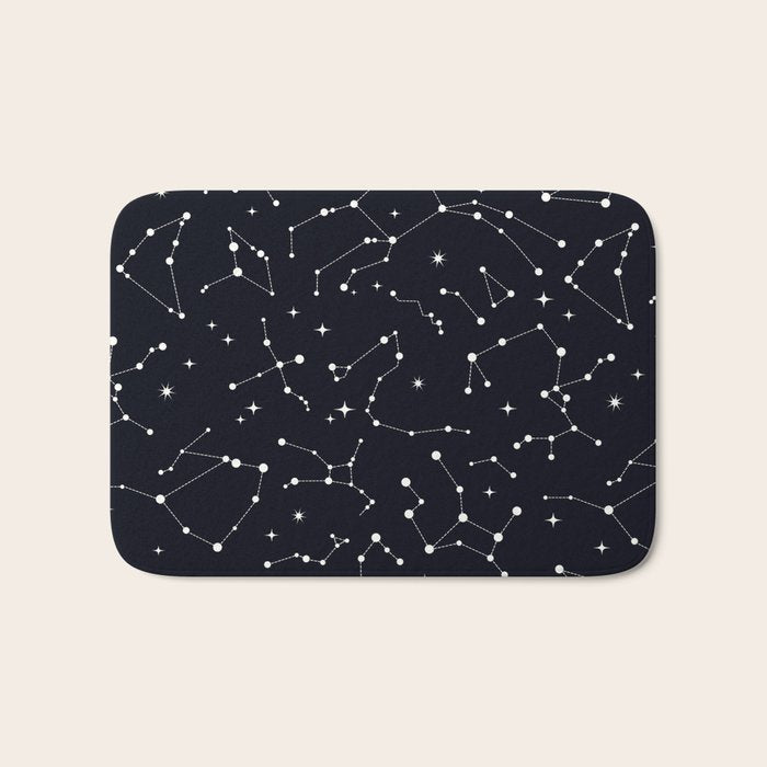 Night Sky, Constellation & Stars Bath Mat Gallery Image 1