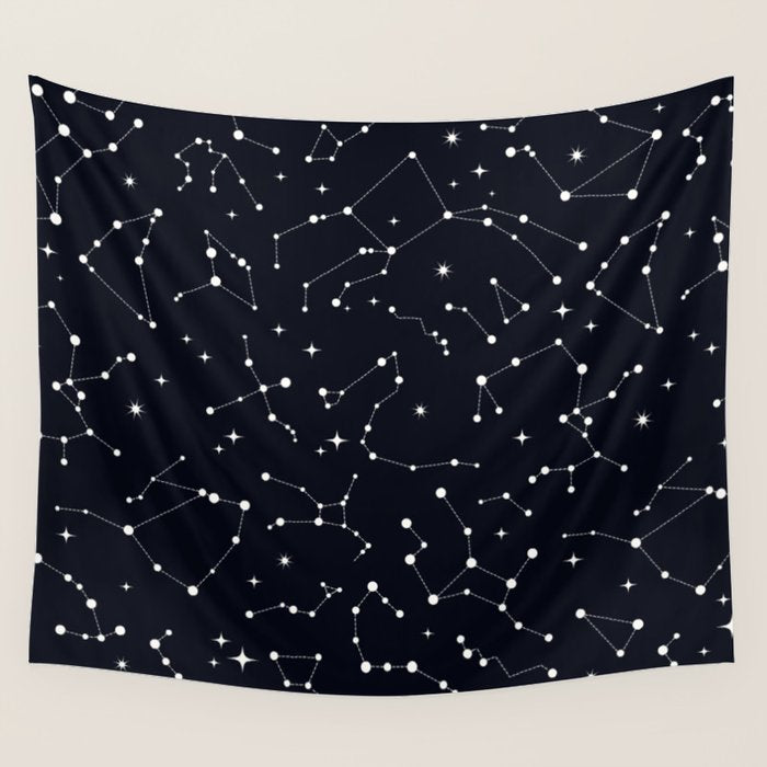 Night Sky, Constellation & Stars Wall Tapestry Gallery Image 4