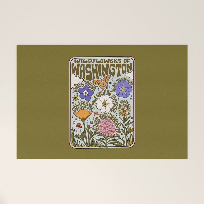 Washington Wildflowers Welcome Mat Gallery Image 1