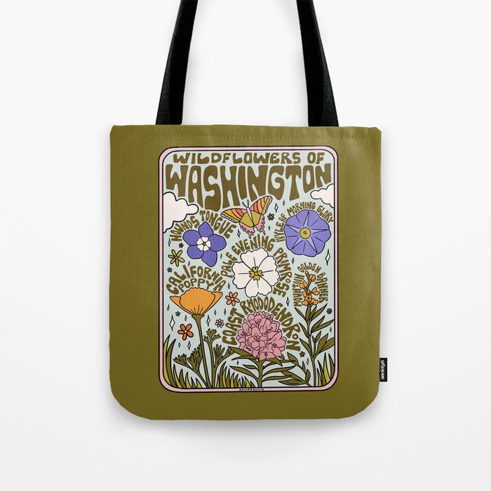 Washington Wildflowers Tote Bag Gallery Image 1