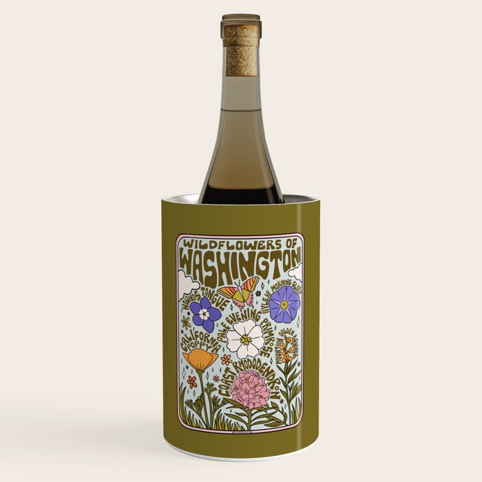 Washington Wildflowers Wine Chiller Gallery Image 1