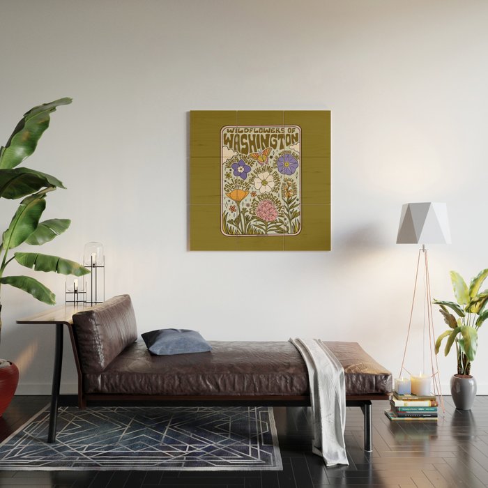 Washington Wildflowers Wood Wall Art Gallery Image 2
