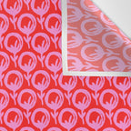 Vibrant Pop Roses Preppy Pink and Red Pattern Wall Tapestry Gallery Image 3