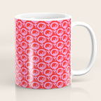 Vibrant Pop Roses Preppy Pink and Red Pattern Coffee Mug Gallery Image 1