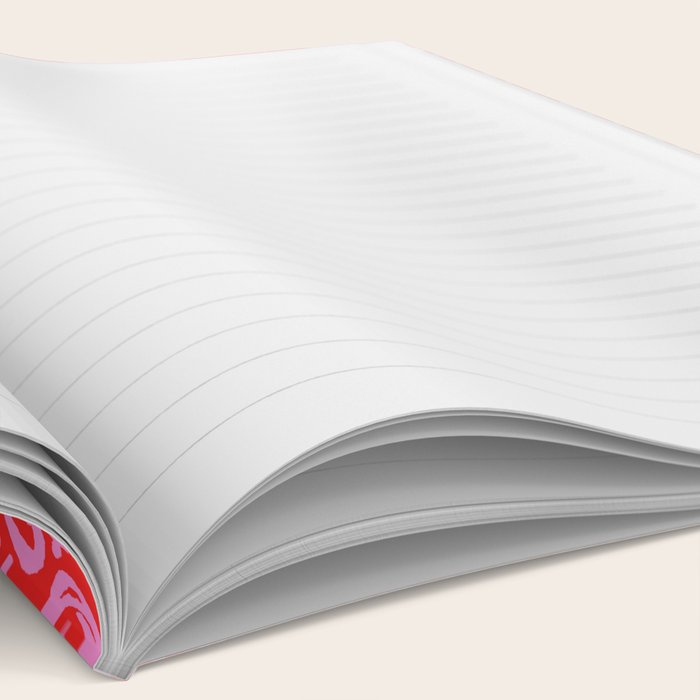 Vibrant Pop Roses Preppy Pink and Red Pattern Notebook Gallery Image 2