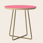 Vibrant Pop Roses Preppy Pink and Red Pattern Side Table Gallery Image 1
