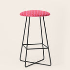 Vibrant Pop Roses Preppy Pink and Red Pattern Stool Gallery Image 1