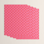 Vibrant Pop Roses Preppy Pink and Red Pattern Wrapping Paper Gallery Image 3