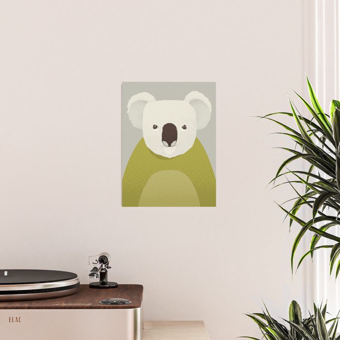 Whimsy Koala, Animal Portrait Poster Gallery Image 2