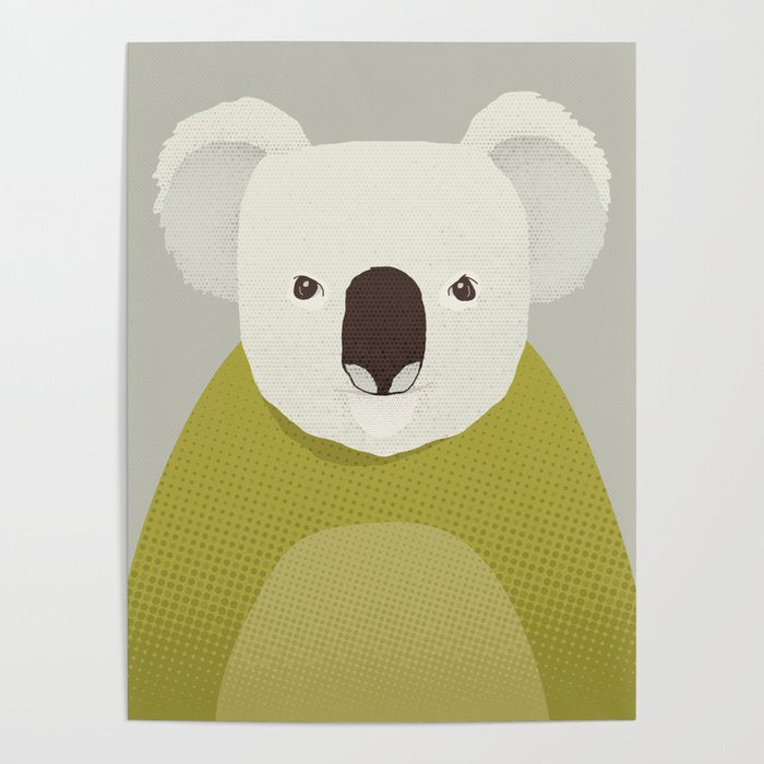 Whimsy Koala, Animal Portrait Poster Gallery Image 4