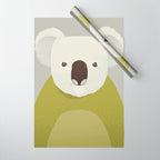 Whimsy Koala, Animal Portrait Wrapping Paper Gallery Image 1