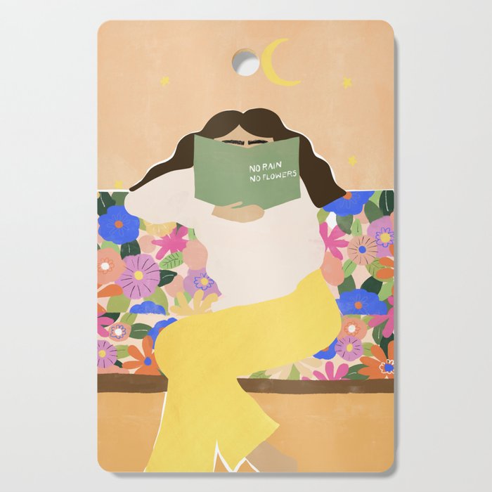 No Rain No Flowers Cutting Board Gallery Image 1
