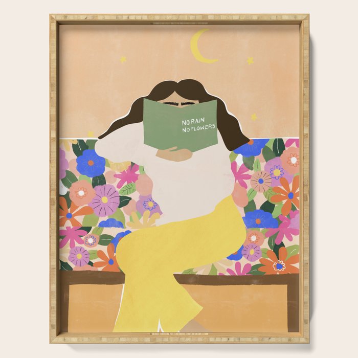 No Rain No Flowers Serving Tray Gallery Image 1