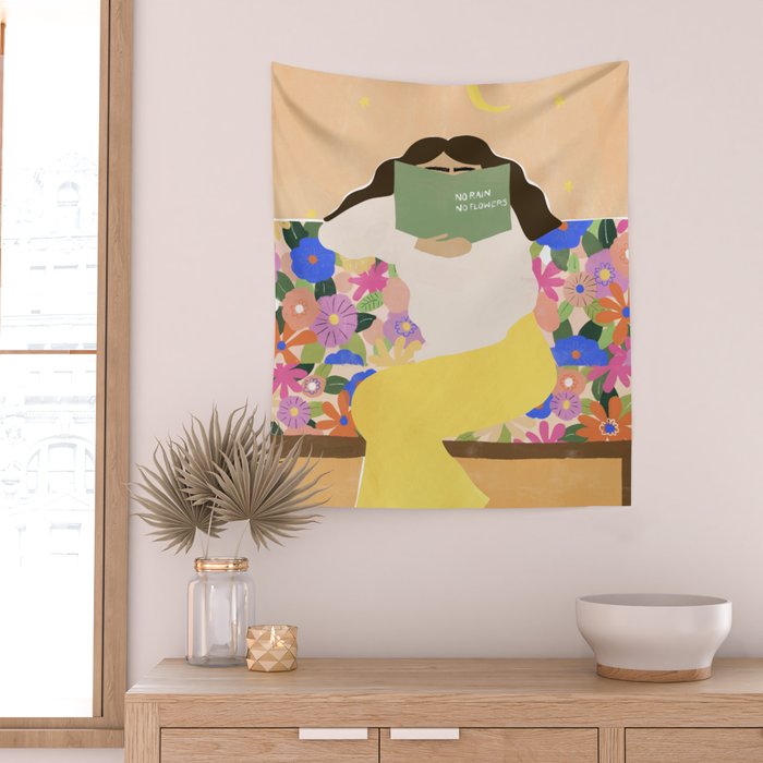 No Rain No Flowers Wall Tapestry Gallery Image 2