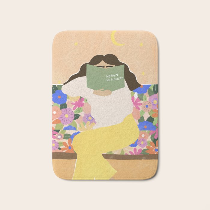 No Rain No Flowers Bath Mat Gallery Image 1