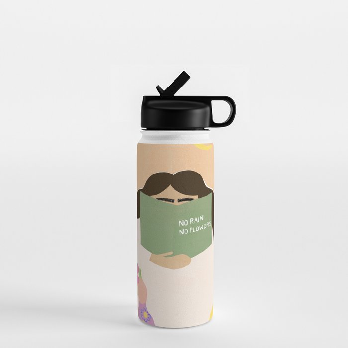 No Rain No Flowers Water Bottle Gallery Image 1