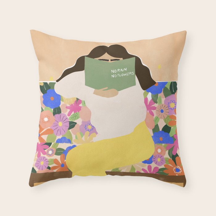 No Rain No Flowers Throw Pillow Gallery Image 6