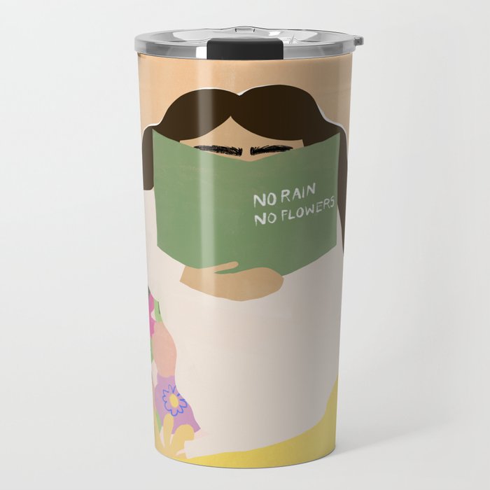 No Rain No Flowers Travel Mug Gallery Image 1