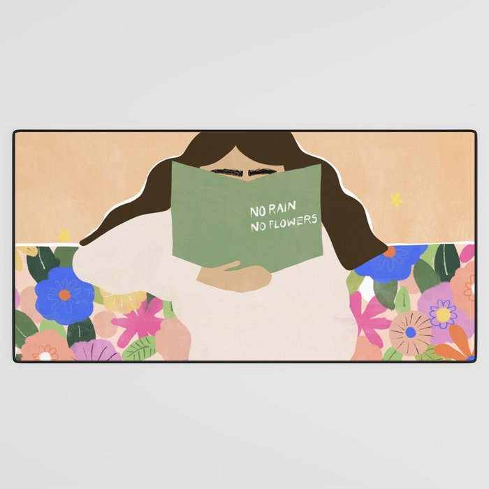No Rain No Flowers Desk Mat Gallery Image 3