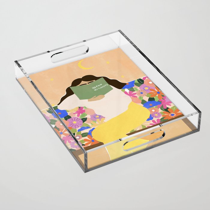 No Rain No Flowers Acrylic Tray Gallery Image 1