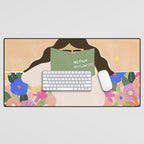 No Rain No Flowers Desk Mat Gallery Image 1
