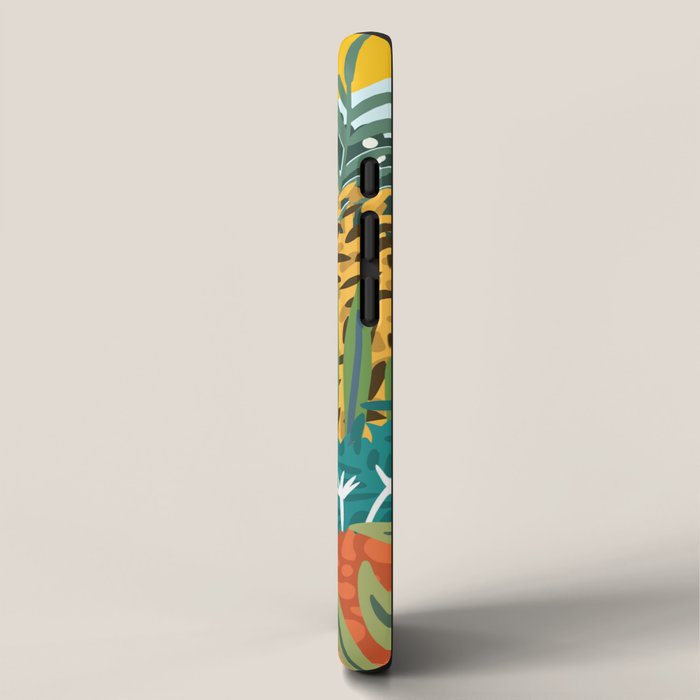 Awaken The Tiger Within Illustration, Wildlife Nature Wall Decor, Jungle Human Nature Connection iPhone Case Gallery Image 2